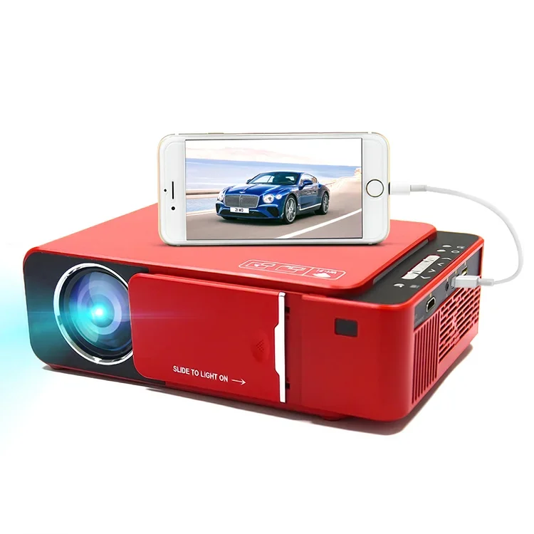 T6 projector Hot selling WiFi LED Projector Home Theater 3000 Lumens Native 1280*720P Full HD Portable Led T6 4k mini Projector