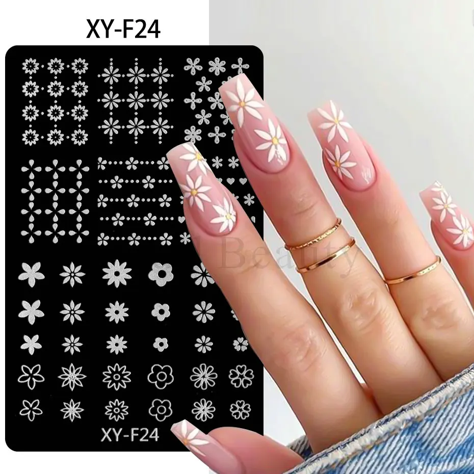 Spring Flowers Nail Stamping Plates Cherry Blossom Summer Daisy Floral Butterfly DIY Nail Design Image Stamp Templates Stencil