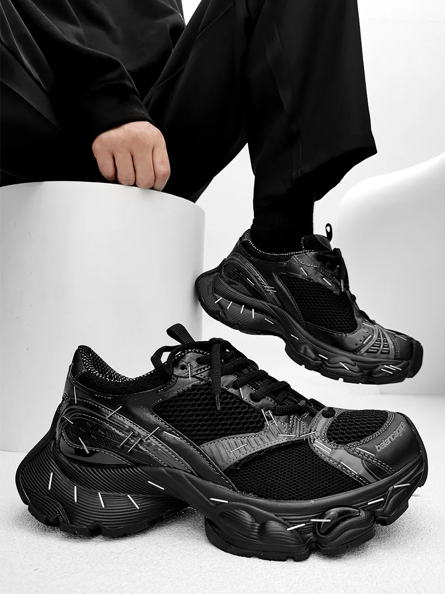 Paris Stapler14 Dad Shoes Trendy Men's 11XL Streetwear Couples Thick Bottom Sports Shoes Women Fashionable Casual Sneakers