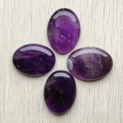 Fashion natural amethyst stone Oval CAB CABOCHON 30x40mm beads for jewelry accessories making free shipping Wholesale 4pcs/lot