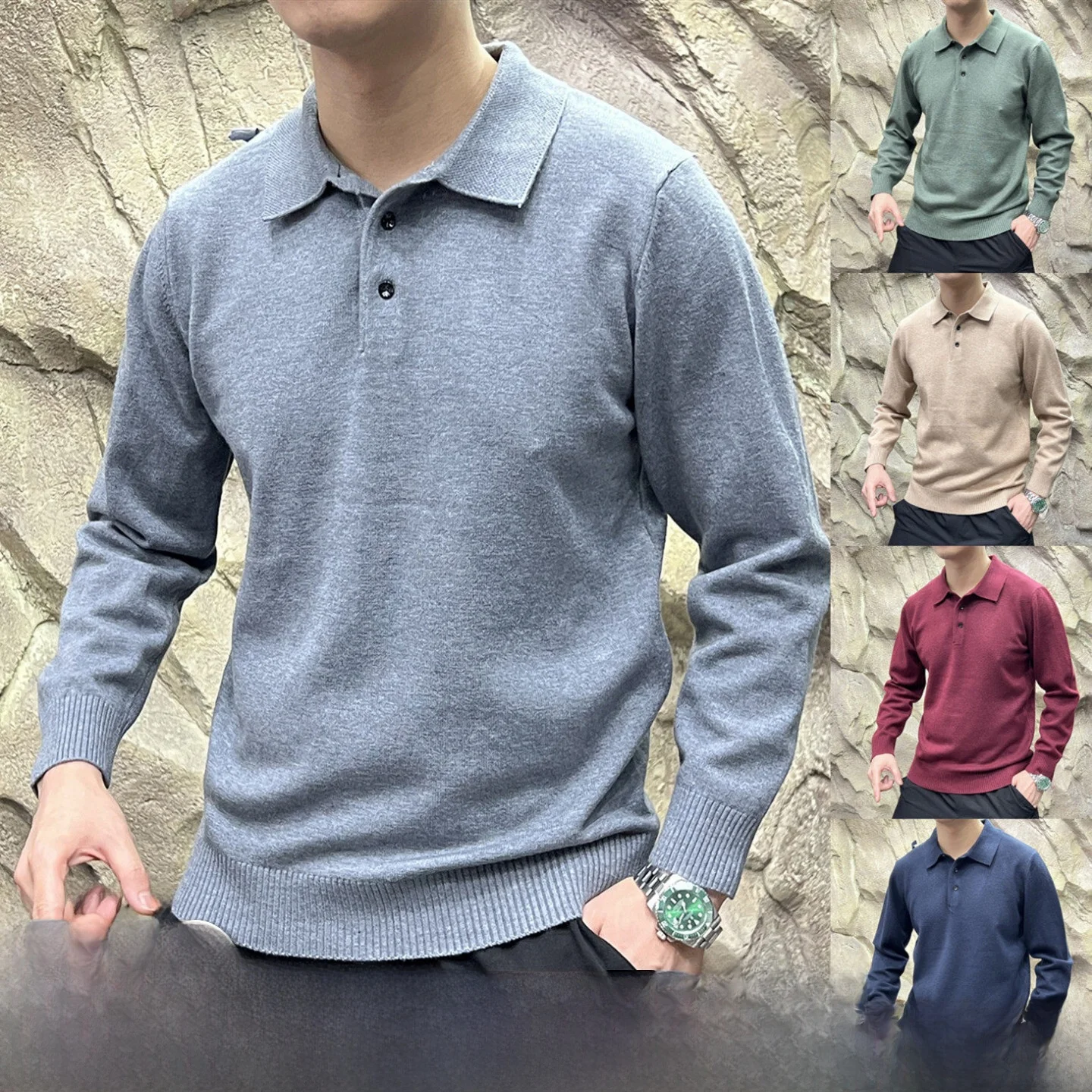 

Sli Men's Knitted Ne Sweater Breathable Comfortable Faionable Line Self-Recommended Autumn 2025