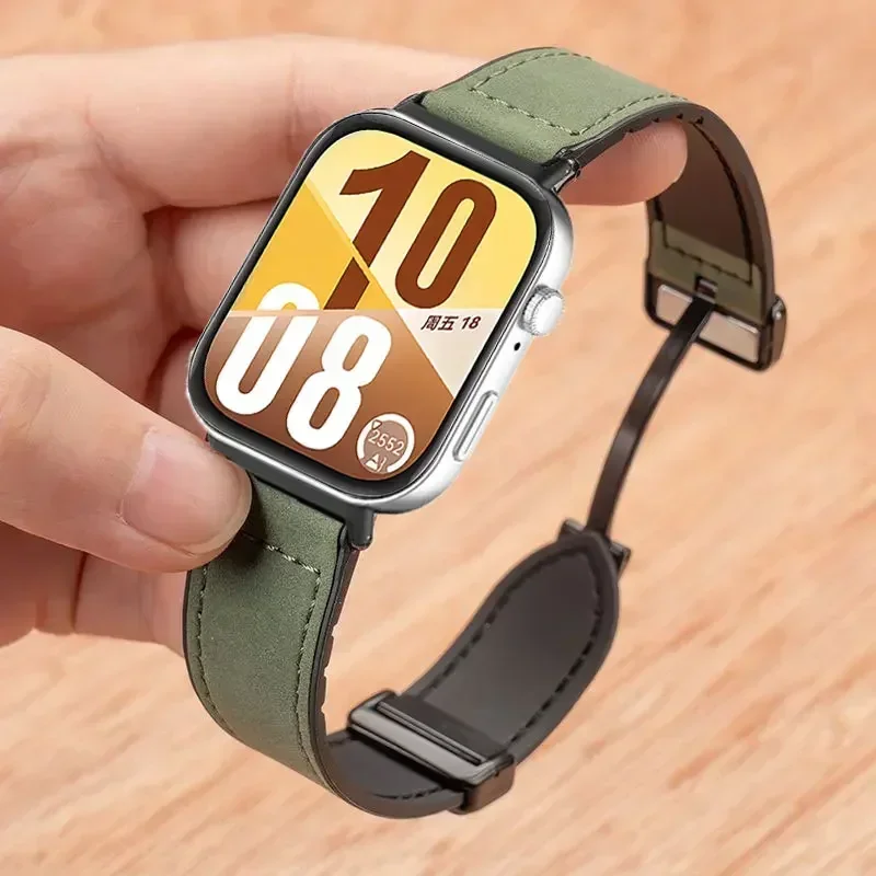 

Кожаный + силиконовый ремешок для Huawei Watch Fit 4 Pro Fit 4, ремешок с магнитной пряжкой, ремешок для часов Huawei Watch Fit 3 4, браслет Correa