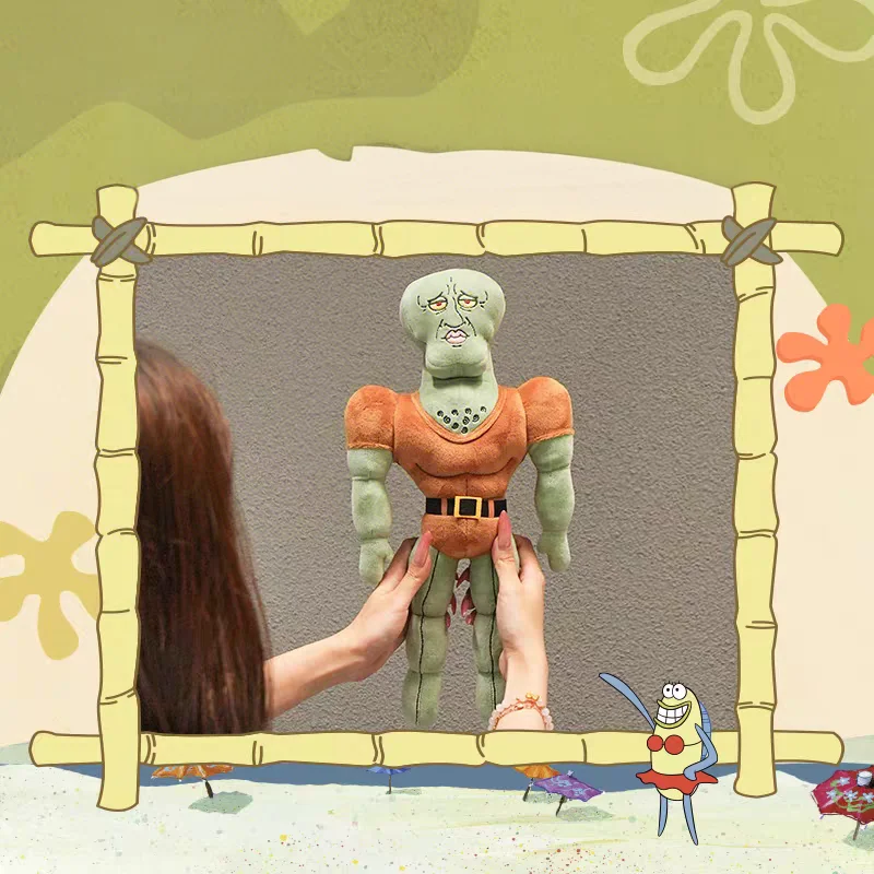 SpongeBob SquarePants Handsome Squidward Figure Buff Muscular Collectible Meme Statue Desktop Decor Office Ornament Gift for Fan view 5