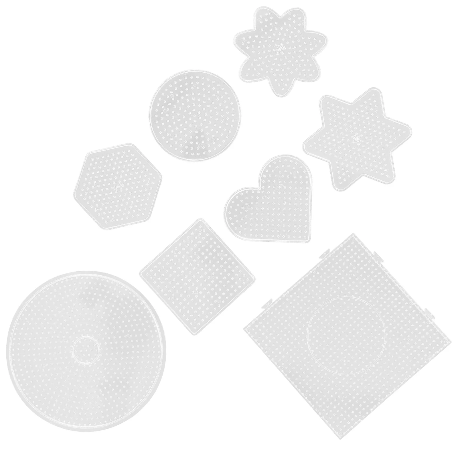 8 Pcs Fuses Pindou Template 5mm Beads Boards Craft Plane Jigsaw Puzzle White Pegboards