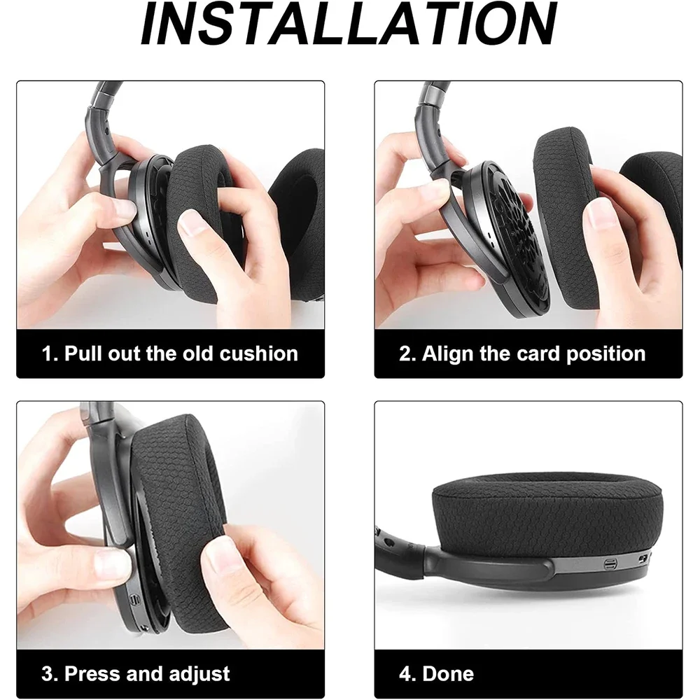 Wymienne nauszniki do słuchawek Sennheiser pasują do HD4.50BT/ HD4.50/ HD4.50BTNC/ HD458BT/ HD450/ HD450BT poduszka nauszna zestawu słuchawkowego