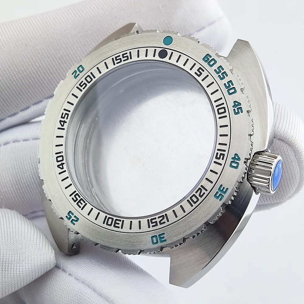 NH35 حالة الياقوت الفولاذ المقاوم للصدأ أذن البحر SKX007/SRPD حالة يناسب NH35/NH36 ساعة يد تعمل بالحركة أجزاء اكسسوارات 28.5 مللي متر الطلب