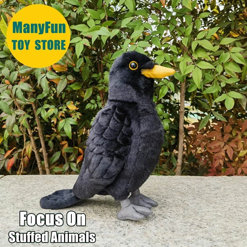 

Realistic Blackbird High Fidelity Robin Plush Toy Lifelike Thrush Bird Stuffed Animal Doll Toy Gift