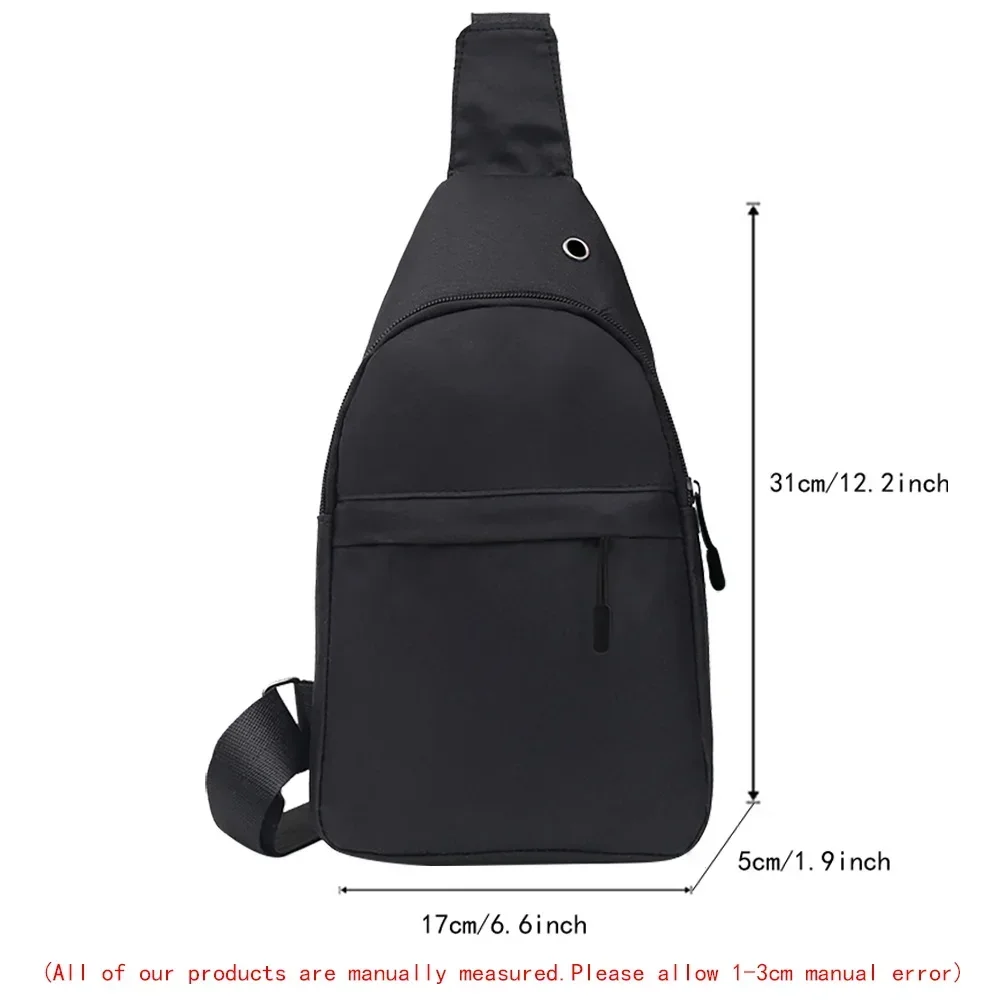 Staggered Pocket Chest Crossbody Bag, Smooth Opening & Closing, Storage Pouch for Earphones, Card Holder & Small Items
