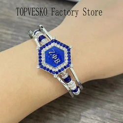ZETA PHI BETA Sorority Bracelet ZPB charm bead cuff bangle