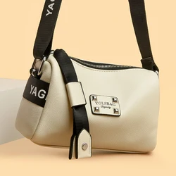 Luxury Soft Leather Female Shoulder Crossbody Bags Solid Color Tote Sac Fashion High Quality Handbags Women's Bag Messenger Bag