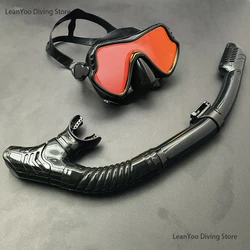 LeanYoo Diving Store UV Protection Swimming Mask Silicone Tincted Diving Goggles with Dry Breathing Tube Equipment