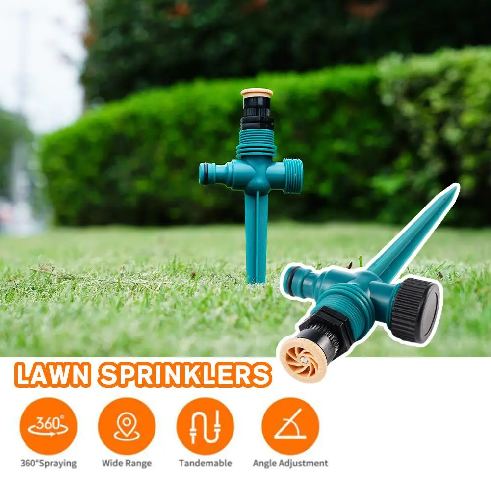 Adjustable Spiked Rocker Impact Sprinkler 360 ° Rotatie Irrigatie Watering Systeem Automatic Barb Rocker Impact Sprinkler