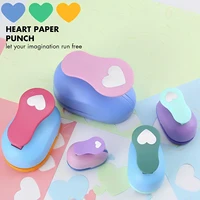 Perforadora de agujeros en forma de corazón de Color aleatorio, 8/16/25/38/50mm, perforadora artesanal para álbum de recortes
