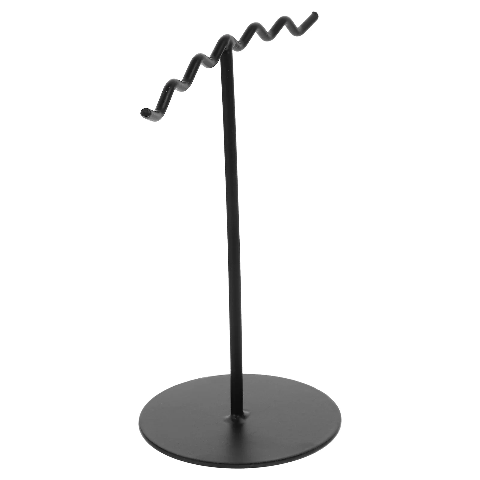 

Simple Iron Wave Desktop Jewelry Storage Display Rack Black Stand Necklace Holder Earring Jewellery Earrings Shape