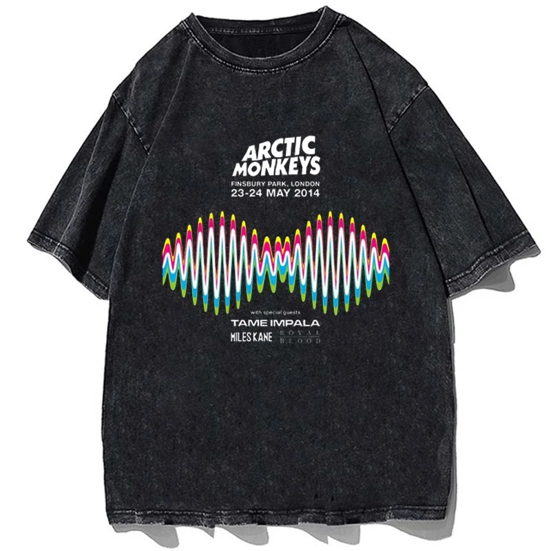 

Arctic Monkeys T-shirt Men Fashion Short-sleeved T Shirt Top Rock Band Casual Summer Cotton Oversize Aesthetic Streetwear Tshirt