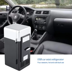 Car Home USB Mini Refrigerator USB Electric Refrigerator Usb Mini Fridge for Travel Car Office Compact Portable Freezer Cooler