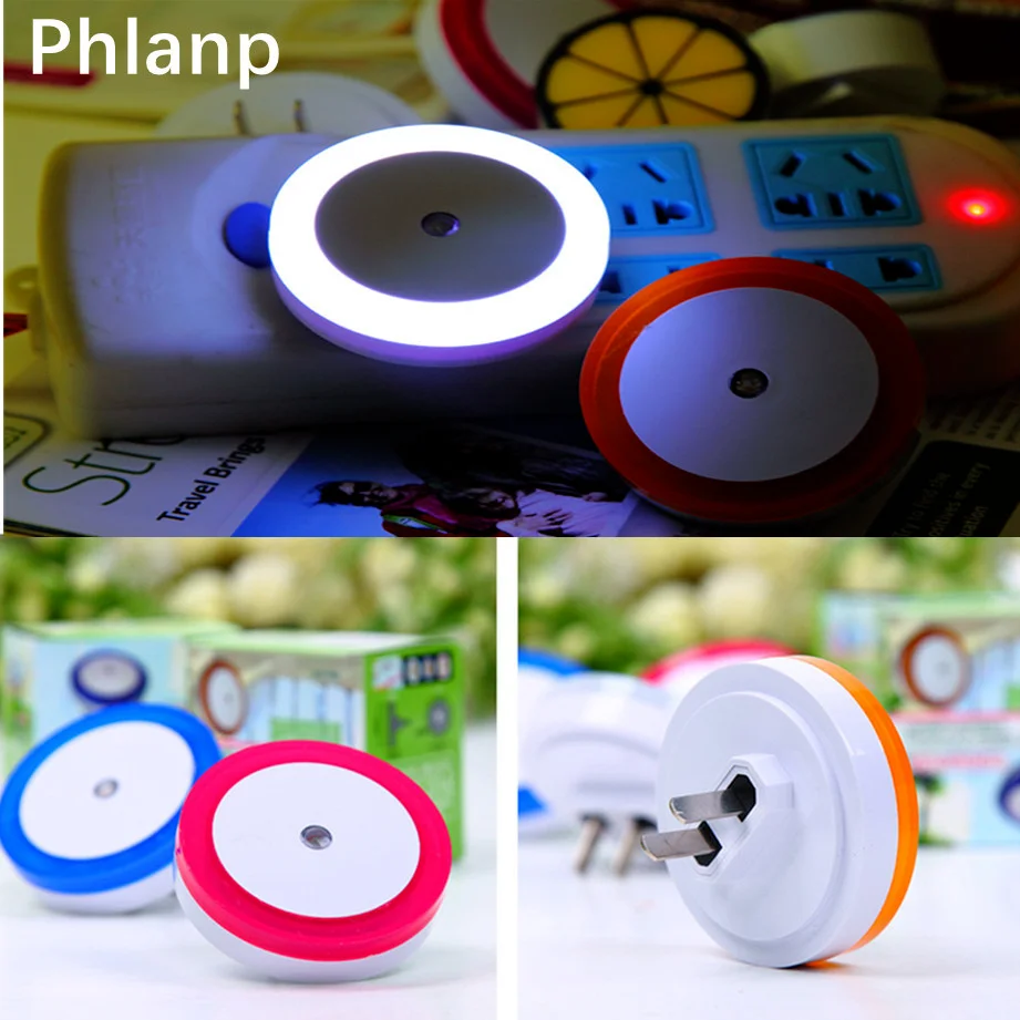 Phlanp Sensor Night Light Saving LED Sensor Night Lamp Smart Dusk to Dawn Sensor Lamps Nightlight for Bedrooms Toilets Corridors