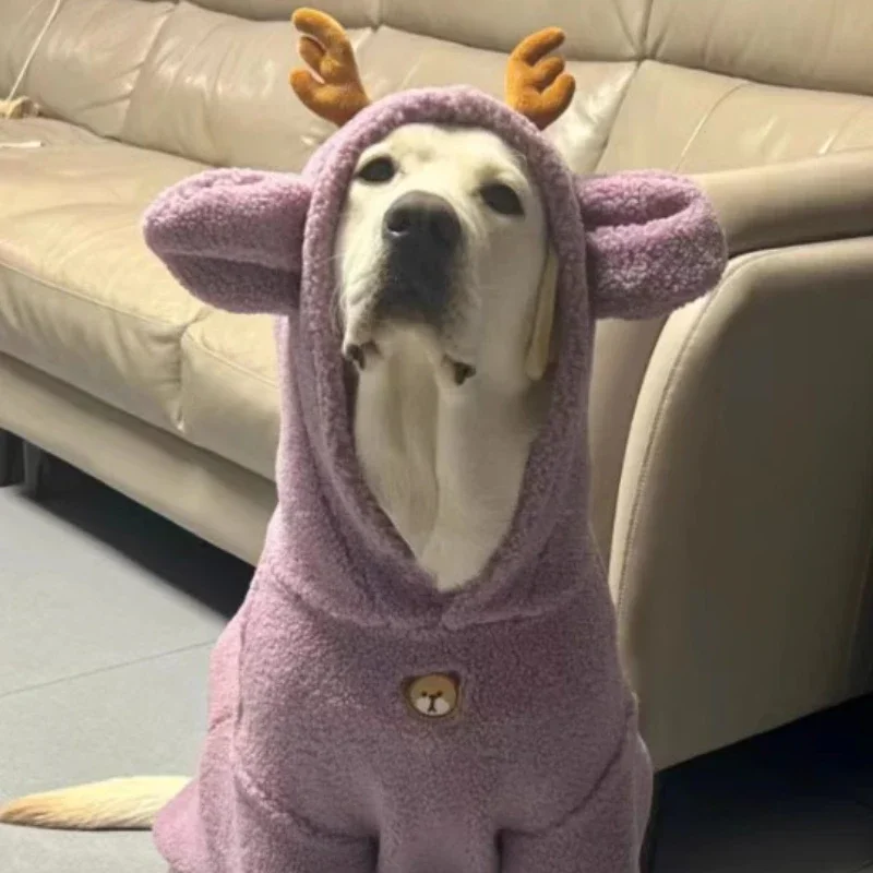 Pet Clothes Dog Labrador Clothing Coat Jacket Hoodie Sweater Clothes for Dogs Cotton Clothing for Dogs Sports Style Dog Clothes