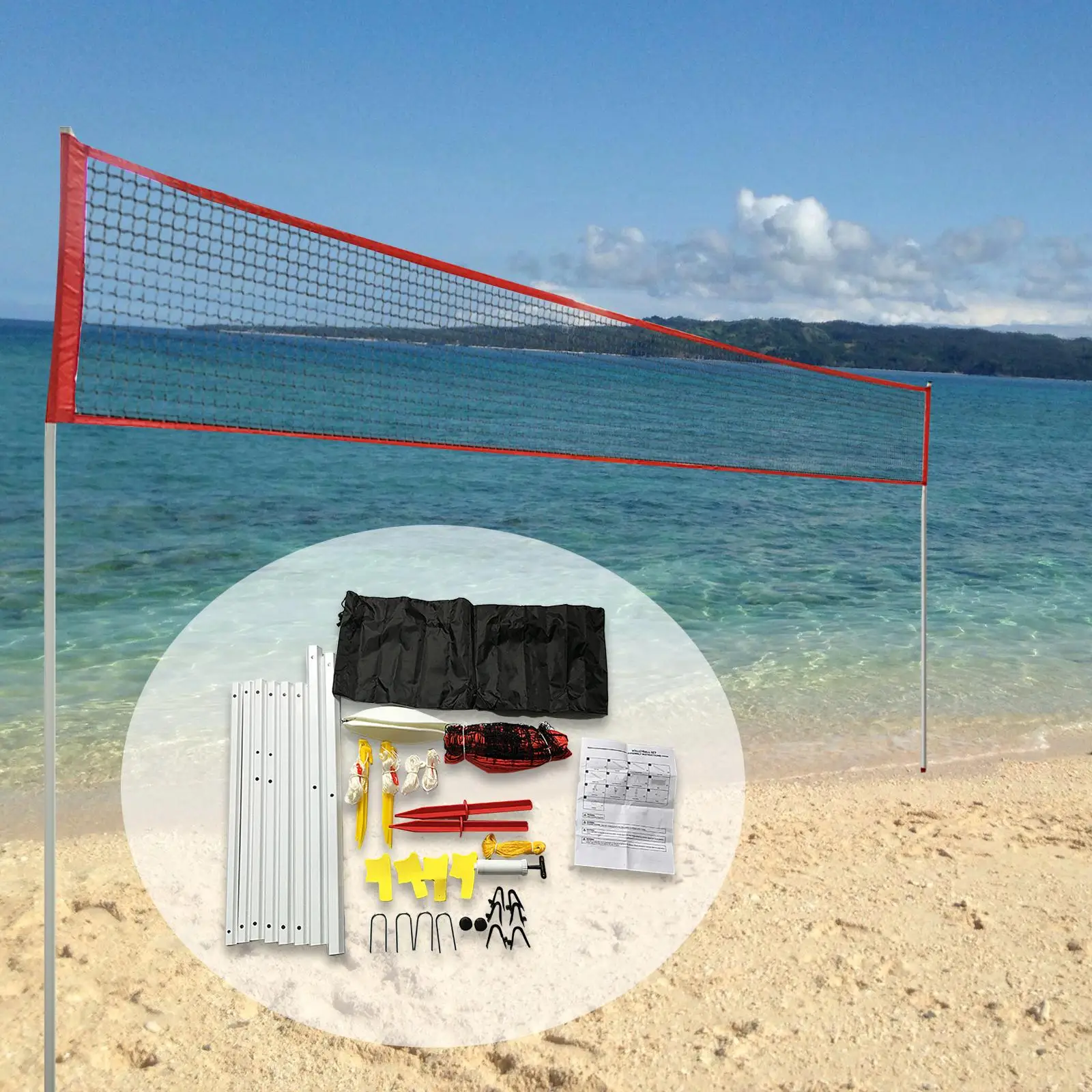 

Volleyball Training Net Convenient Portable Volleyball Practice Net Adjustable for Spiking Yard Outdoor Activities Team Hitting