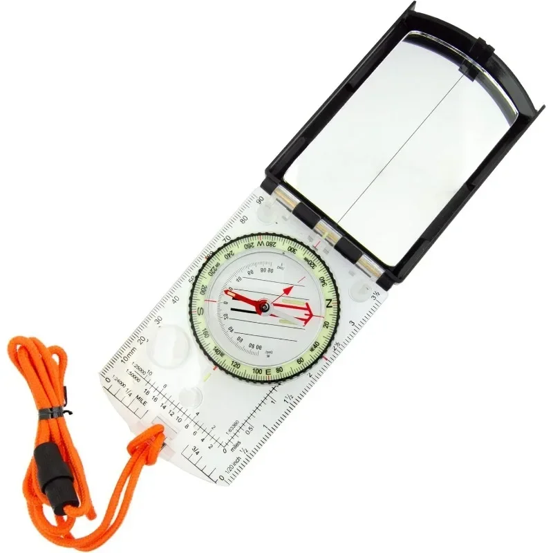 Sighting Map Compass with Adjustable Declination, Backpacking and Survival Navigation | Professional Grade Compass