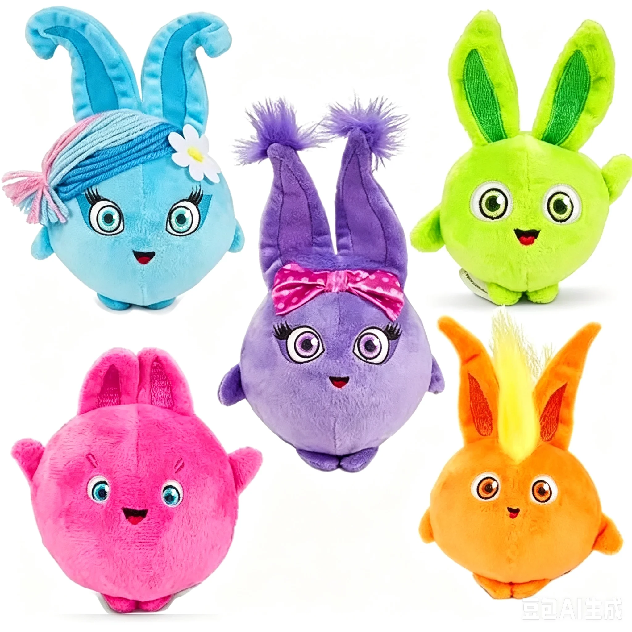 5 Teile/los Nette Sunny Bunnies Plüsch Spielzeug Cartoon Solar Bunny Plushie Puppe Kuscheltiere Kinder Für Baby Mädchen Kinder Geburtstag Geschenke