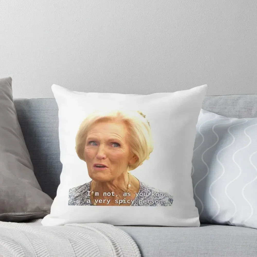 

mary berry is not spicy Throw Pillow Pillow Decor autumn pillowcase Decorative Cushions pillow cover luxury