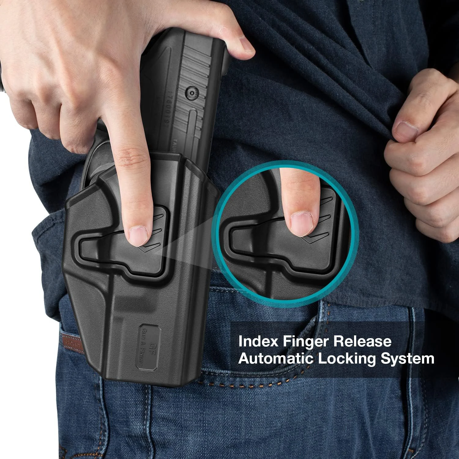 Gunflower Holsters Fit Taurus PT24/7 OWB Index Finger Release Pistol Polymer Holster