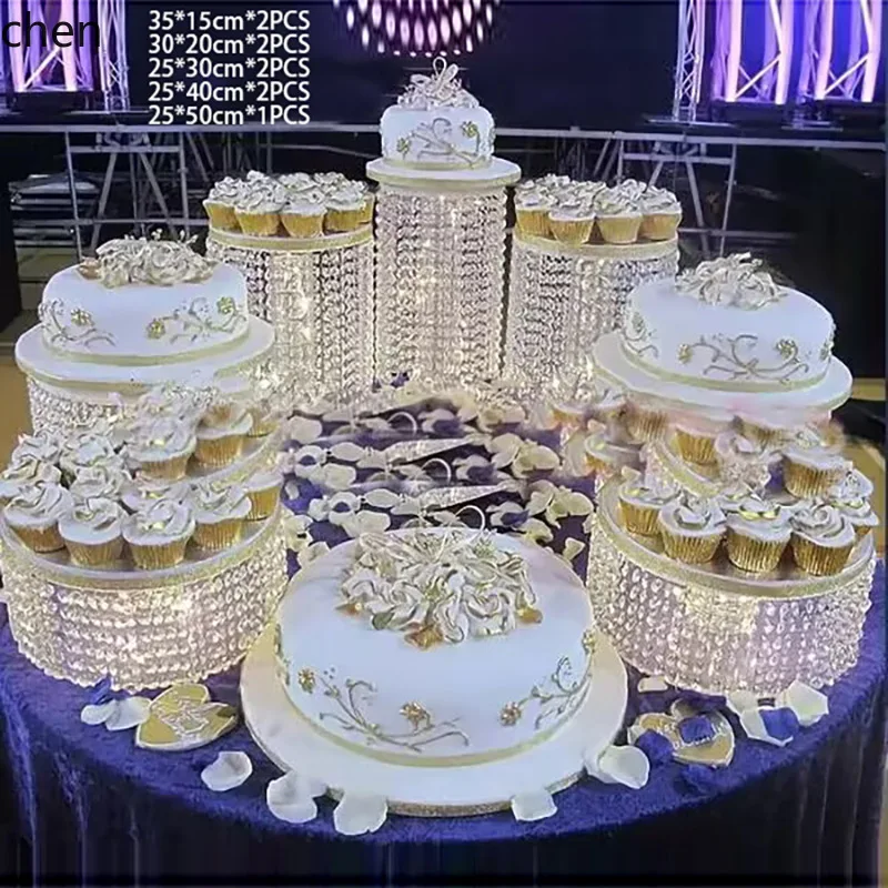 YFY Wedding Romantic Crystal Cake Stand Multi-layer Transparent Acrylic Ornament Small Size