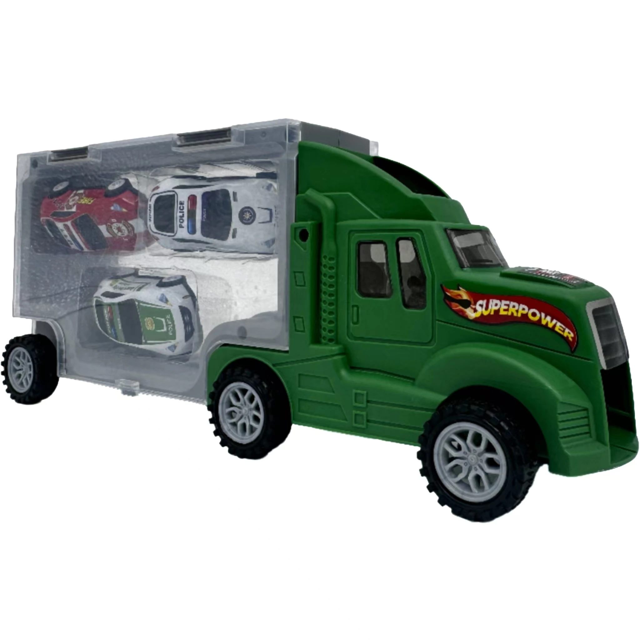 

Hot Toy Truck Storage Vehicle Car With 3 Small Car Model Toy Set Promotes Physical Inertia Outdoor Toy For Kids Christmas Gifts