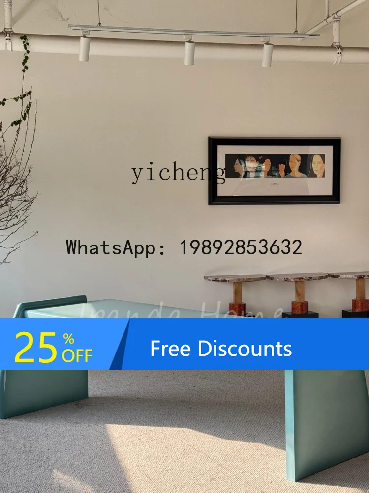 

medieval style solid wood mint green desk home desk art book desk and chair combination workbench