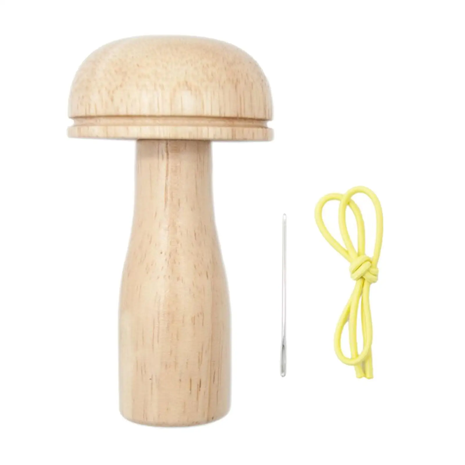Wooden Darning Mushroom Supplies Kit Patching Threads Tool Sewing Tools for DIY Sewing , Sweaters