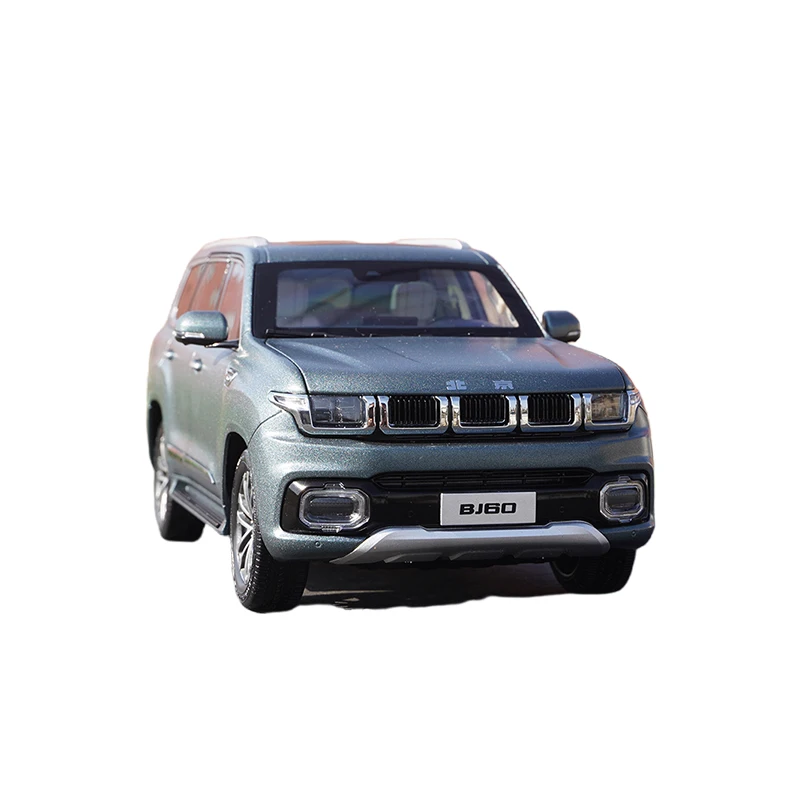 Diecast 1/18 escala pequim liga modelo carros pequim bj60 jeep suv jogar veículos brinquedos para meninos presente caixa original