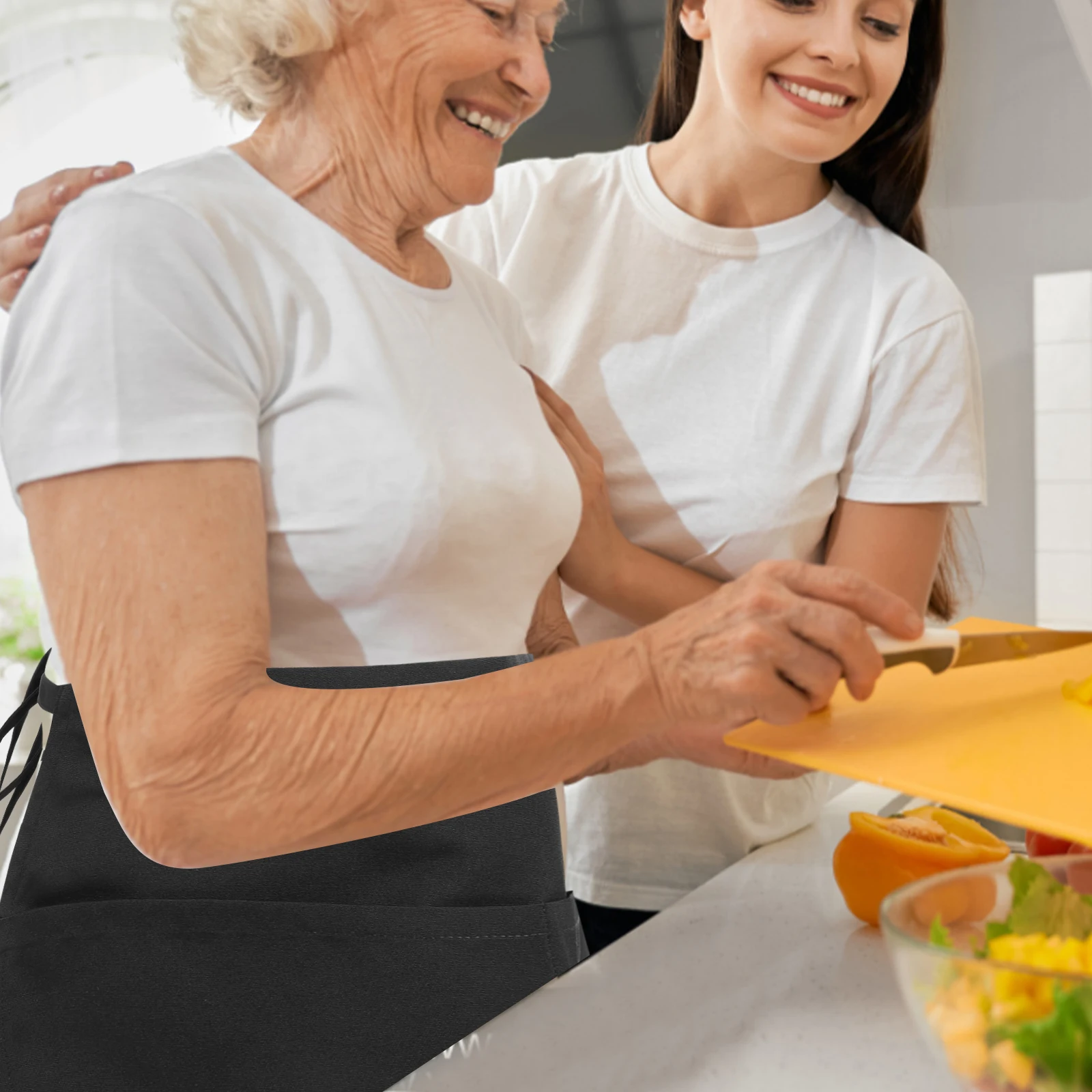 

For Women Waist Apron With Pockets Cooking Baking Grilling Serving Reusable Server Apron For Restaurant Hotel Bar Party