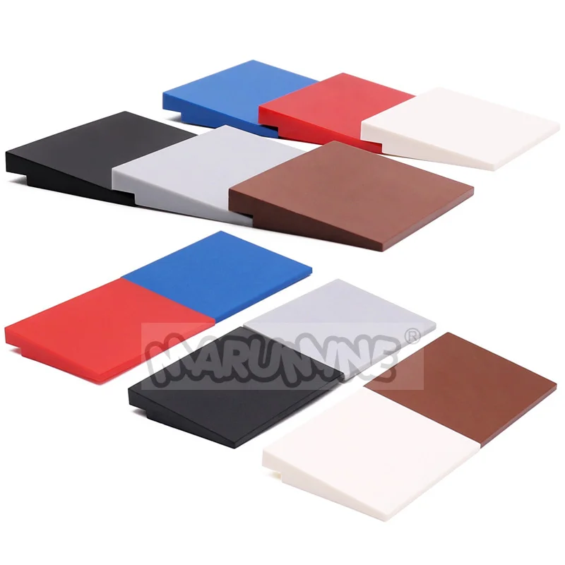 10PCS MOC 도시 벽돌 지붕 6x8 경사 패널 슬로프 빌딩 블록 스트리트 뷰 하우스 부품 액세서리 4515와 호환 가능