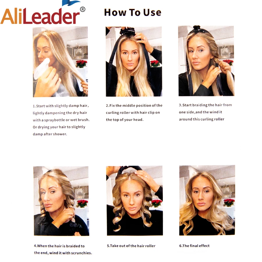 أداة تجعيد الشعر بدون حرارة 100% قضيب تجعيد الحرير بكرو عقال توك قضبان تجعيد للشعر الطويل أو المتوسط