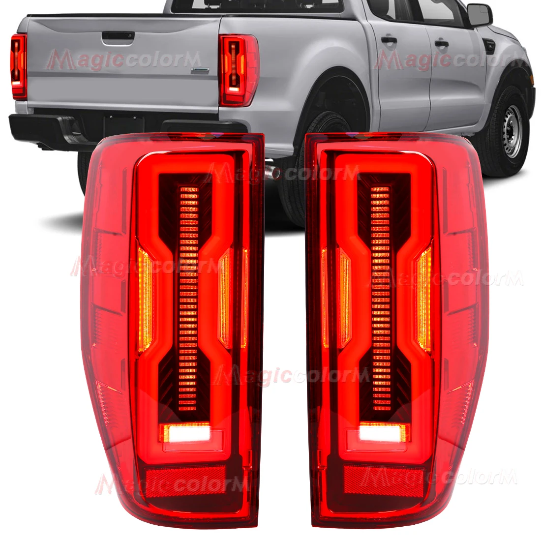 For Ford Ranger Raptor Wildtrak XLT XLS XL T6 T7 2019 2020 2021 2022 Tail Lamps Turn Signal Rear Running Brake Reverse Lights