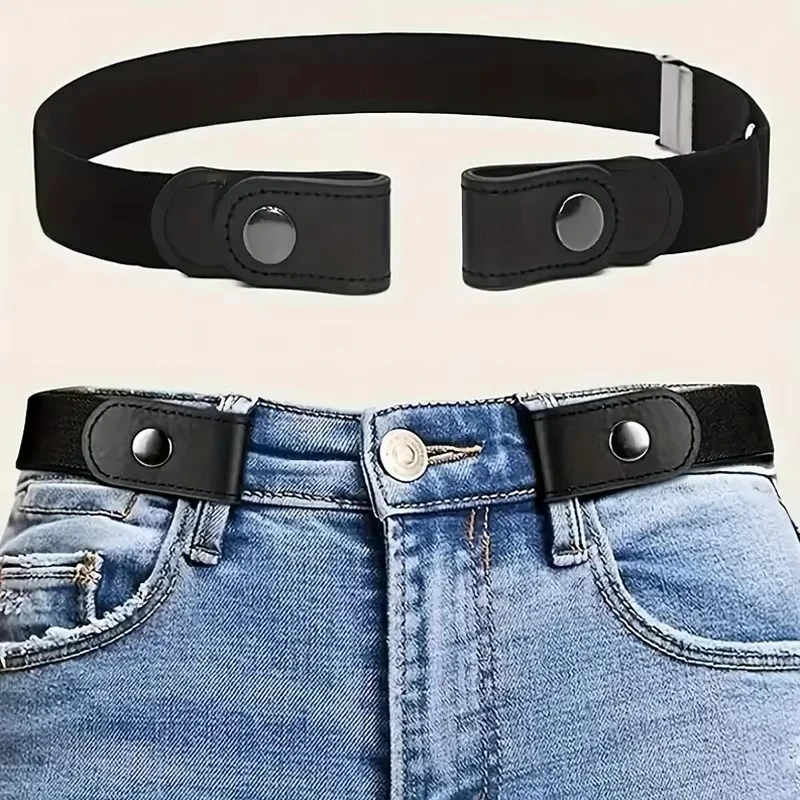 Traceless Invisible Elastic Belt for Women's Jeans Pants Men's Elastic Belt