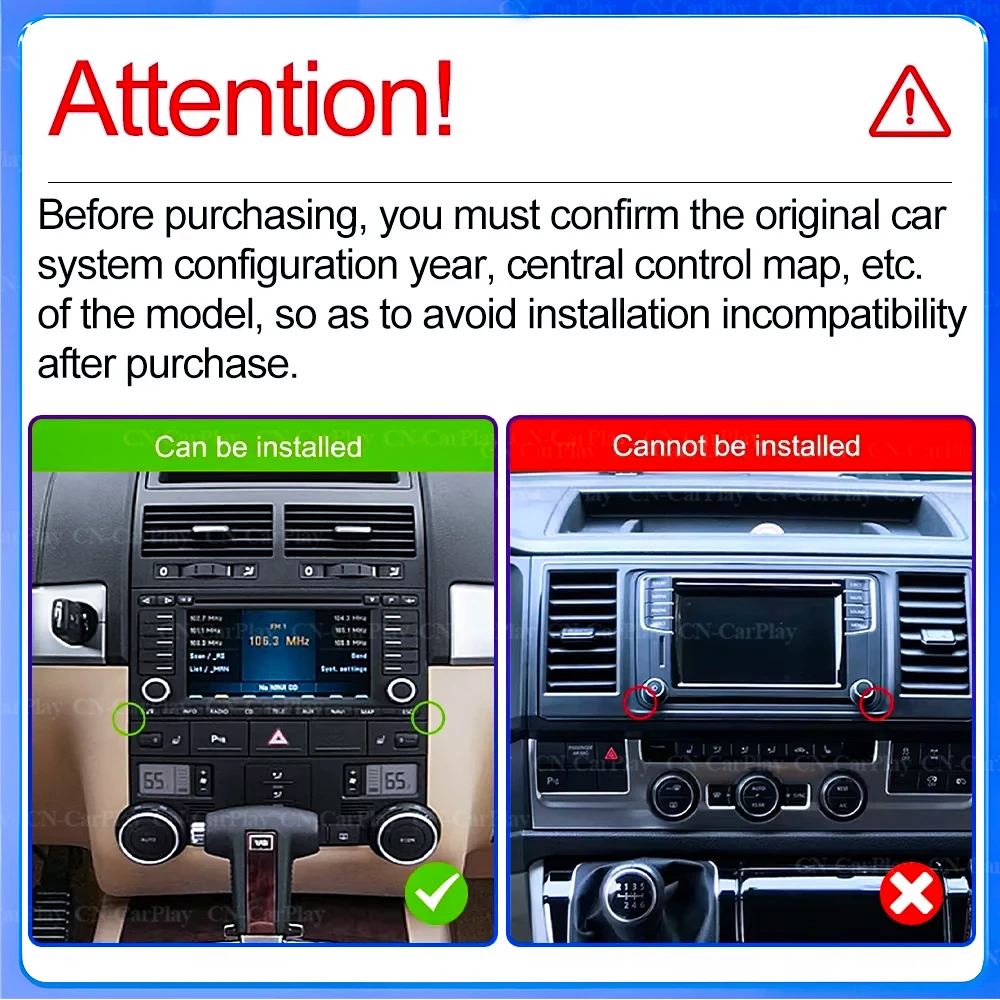 7 inch Android 16 For VW Volkswagen Touareg 7L Multivan T5 Carplay Android-Auto Multimedia Video Player WIFI 5G Touch Screen RDS