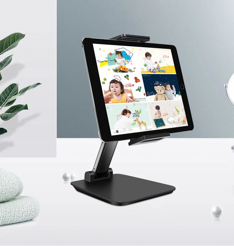 Adjustable Universal Foldable Tablet Stand Multi-Angle Desktop Phone Cradle For Home Office