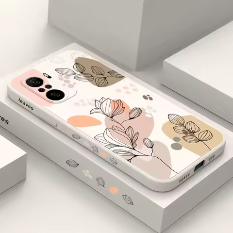 Abstract Plants Phone Case For Xiaomi Poco F8 F7 X7 X6 F6 M6 M5 M5S F5 X5 F4 X4 M4 F3 M3 X3 Pro 4G 5G GT Silicone Cover