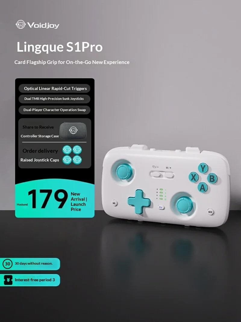 Voidjoy Lingque S1 Pro Game Controller Portable Wireless Bluetooth Gamepad Switch2 PC Steam Android IOS Xbox Mobile Gaming Perip