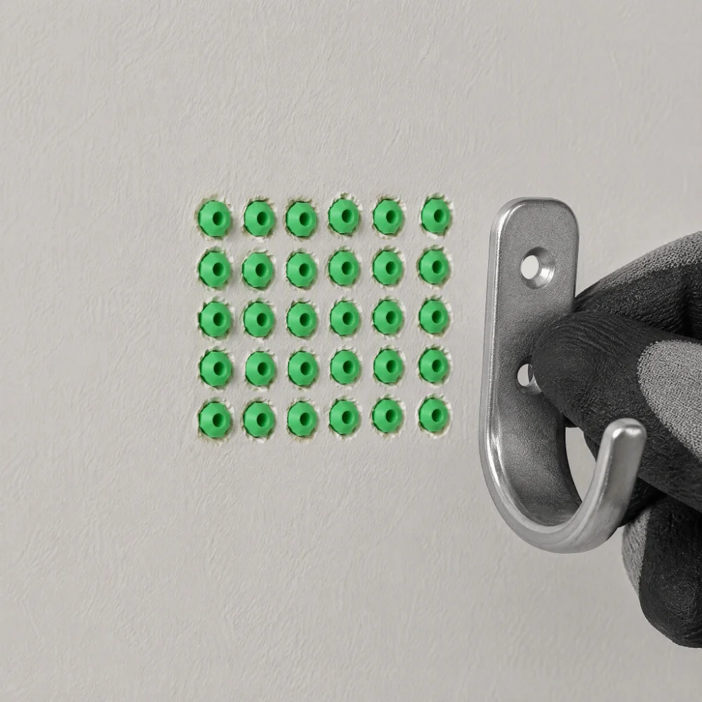 100pcs Durable Multi-Pack Drywall Plugs Green 1/4
