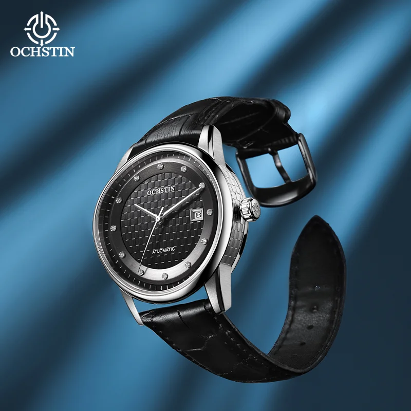 OCHSTIN Man Self‑Winding Mechanical Wristwatch Classic Masterpiece Collection Robust Solid Steel Bracelet Waterproof Watch