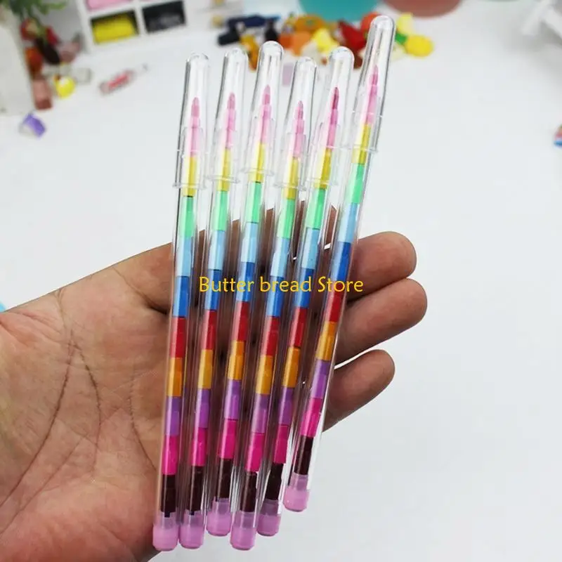 W89C 10/24Pcs Party Favor 11 Color Building Block Colorful for Children Kids