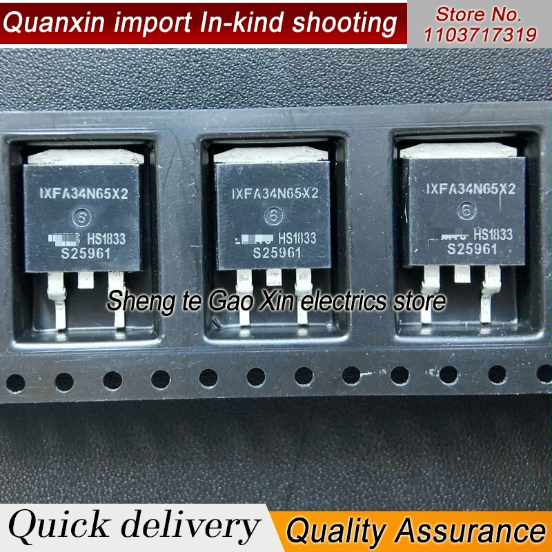 5PCS-10PCS IXFA34N65X2  TO-263 650V 34A   Best Quality Really Stock Fast Shipping ON STOCK