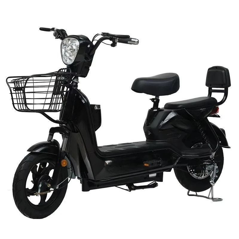 Urban riding electric scooter in motion