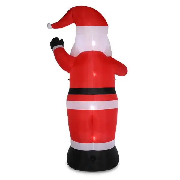 8ft Inflatable Santa Claus with 4 String Lights, Outdoor Christmas Decoration for Yard and Garden, Festive Holiday Inflatable wi