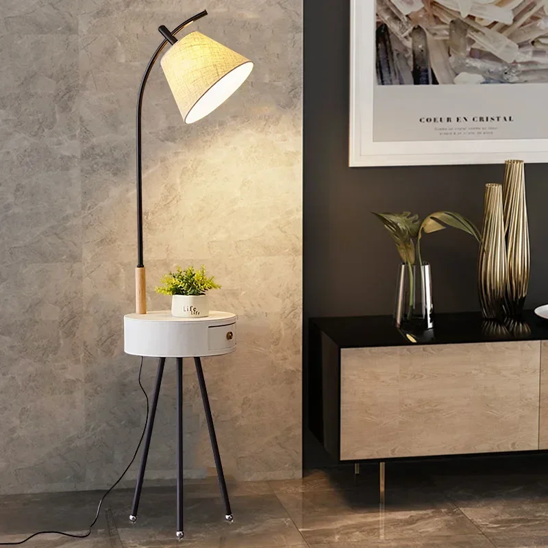 Minimalista Modern Floor Lamp, Sala de armazenamento Rack, gaveta, sofá, mesa de café, Quarto criativo, abajur de cabeceira