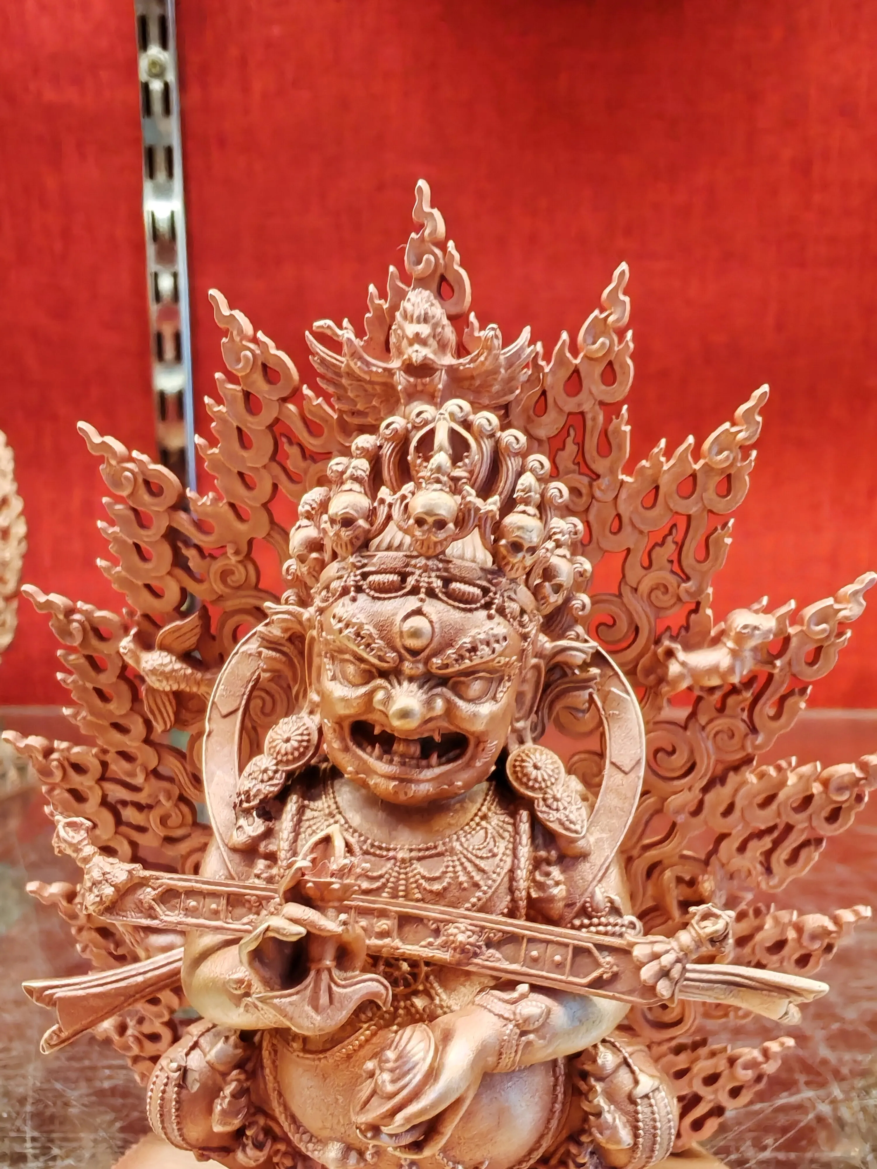 Pure copper Buddha statue two arms Mahagala estimated main height 10 cm