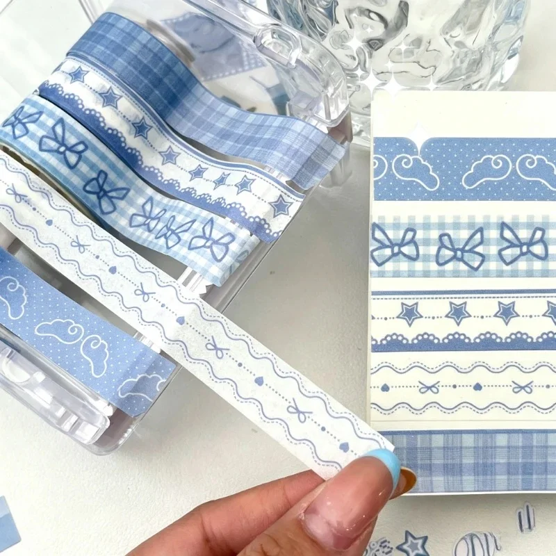 5Pcs Cute Washi Tape DIY Scrapbook Journal Collage Decor Material Stationery Aesthetic Masking Tape - view 3